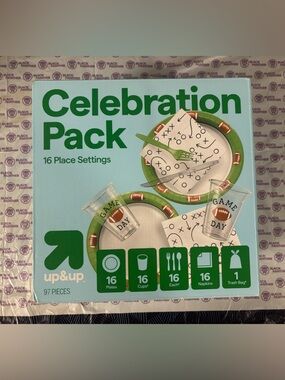 Target Green Football Celebration Pack Party Tableware